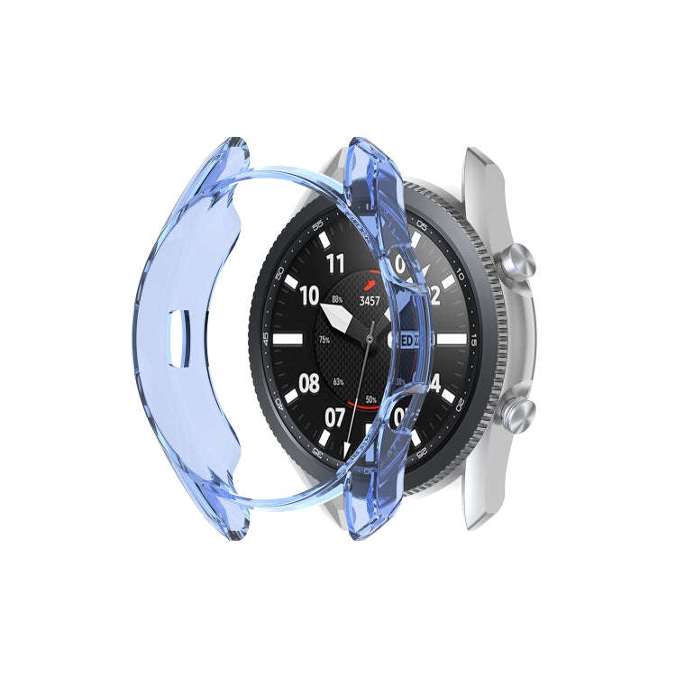 For Samsung Galaxy Watch 3 45mm Transparent TPU Watch Protective Case(Blue)