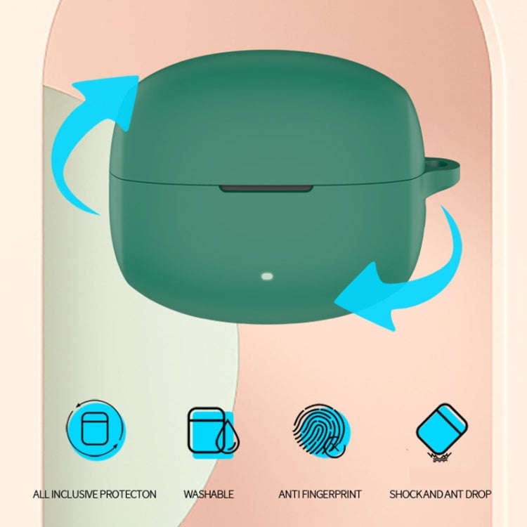 For EDIFIER Lolli Pro 3 Wireless Earphones Silicone Protective Case(Dark Green)