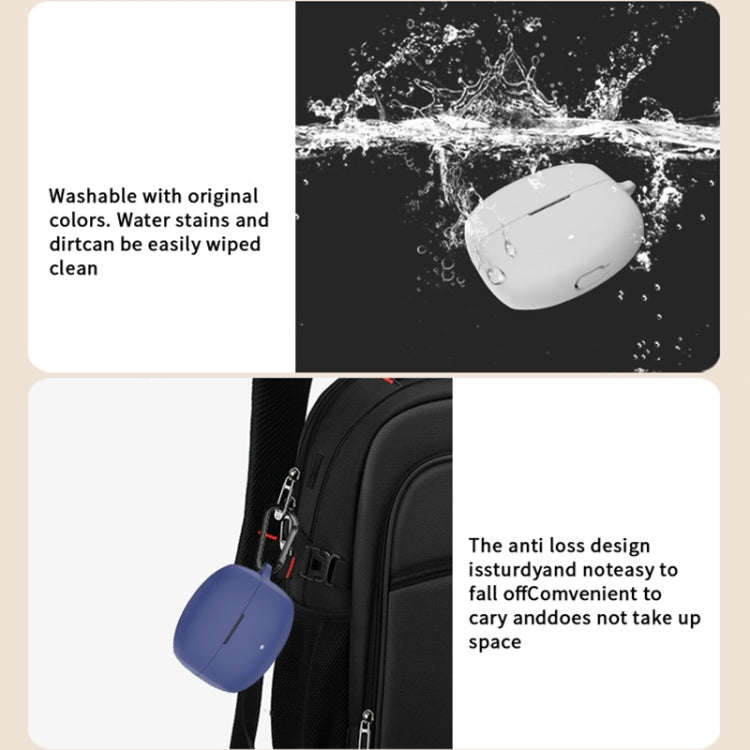 For EDIFIER Lolli Pro 3 Wireless Earphones Silicone Protective Case(Midnight Blue)