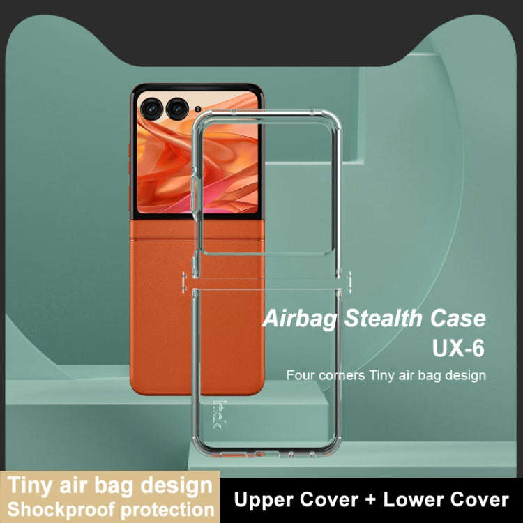 For Motorola Razr 50 imak UX-6 series All-inclusive Shockproof Airbag TPU Invisible Phone Case(Tr...