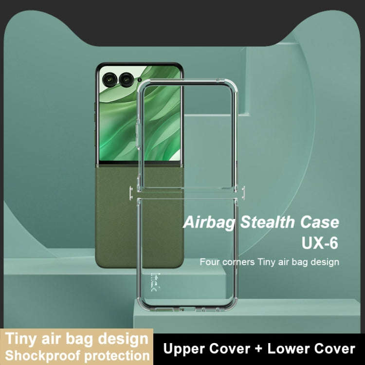 For Motorola Razr 50 Ultra imak UX-6 series All-inclusive Shockproof Airbag TPU Invisible Phone C...