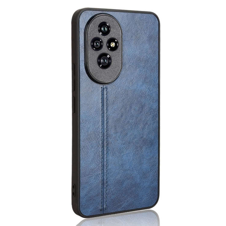 For Honor 200 Pro Cow Pattern Sewing Card Bag Phone Case(Blue)