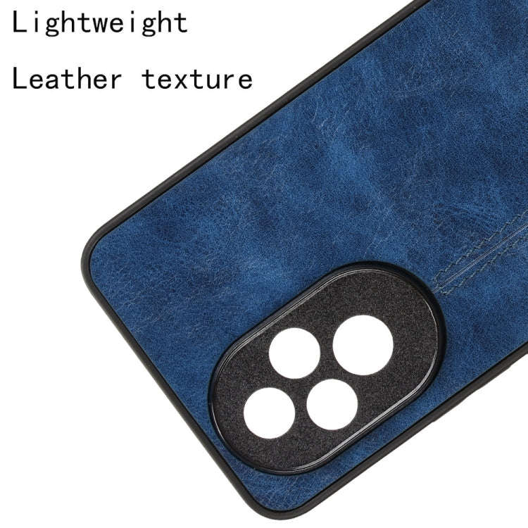 For Honor 200 Pro Cow Pattern Sewing Card Bag Phone Case(Blue)