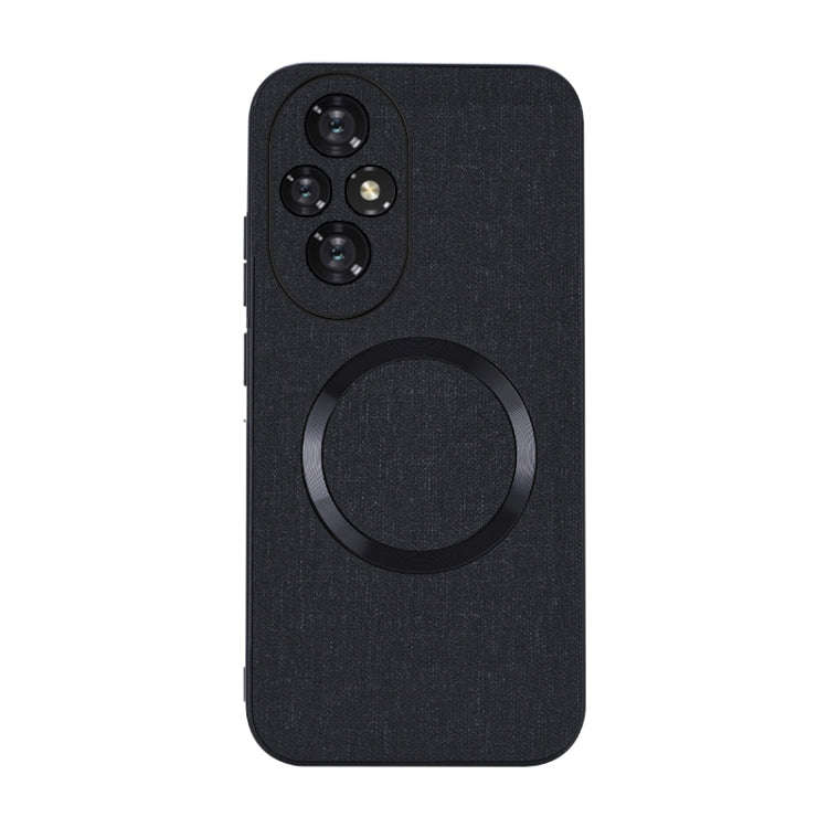 For Honor 200 CD Magsafe Magnetic Cloth Texture Phone Case(Black)