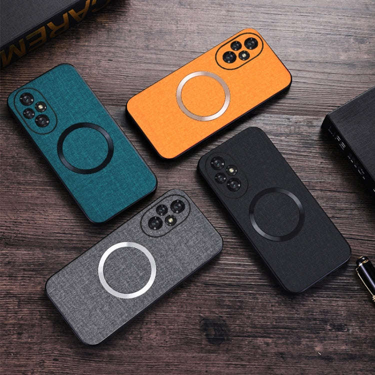 For Honor 200 CD Magsafe Magnetic Cloth Texture Phone Case(Orange)