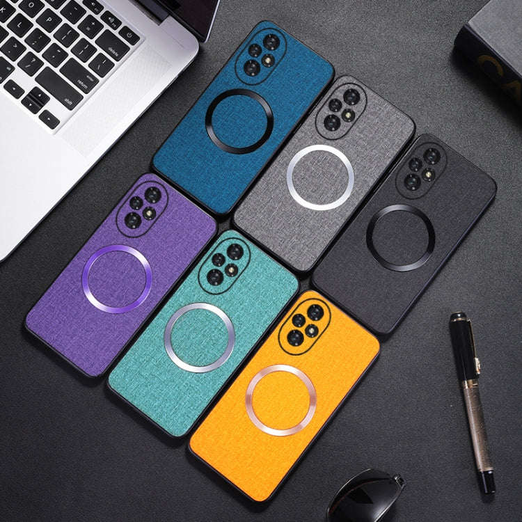 For Honor 200 CD Magsafe Magnetic Cloth Texture Phone Case(Orange)