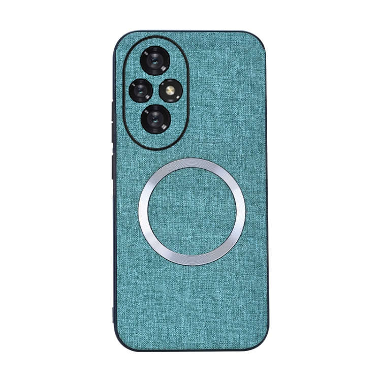 For Honor 200 CD Magsafe Magnetic Cloth Texture Phone Case(Light Green)
