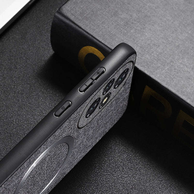 For Honor 200 CD Magsafe Magnetic Cloth Texture Phone Case(Grey)