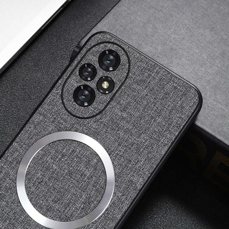 For Honor 200 CD Magsafe Magnetic Cloth Texture Phone Case(Grey)