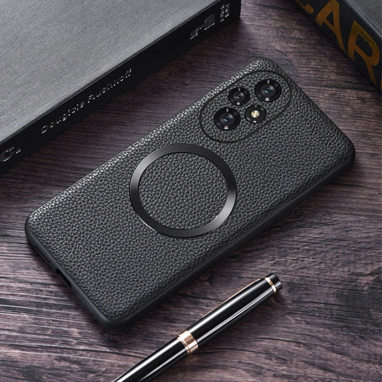For Honor 200 CD Magsafe Magnetic Litchi Texture Phone Case(Black)