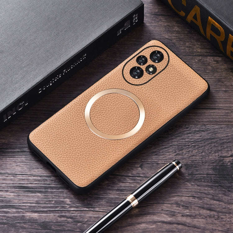 For Honor 200 CD Magsafe Magnetic Litchi Texture Phone Case(Khaki)