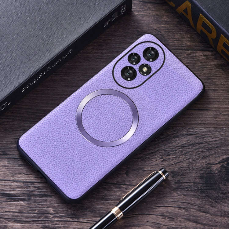 For Honor 200 CD Magsafe Magnetic Litchi Texture Phone Case(Purple)