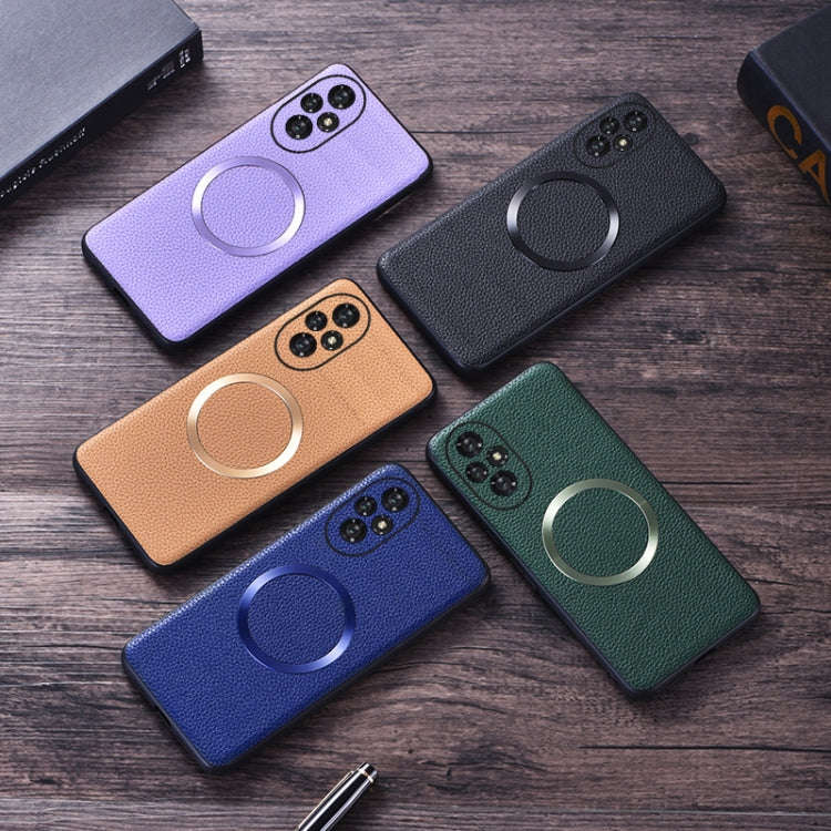 For Honor 200 CD Magsafe Magnetic Litchi Texture Phone Case(Purple)