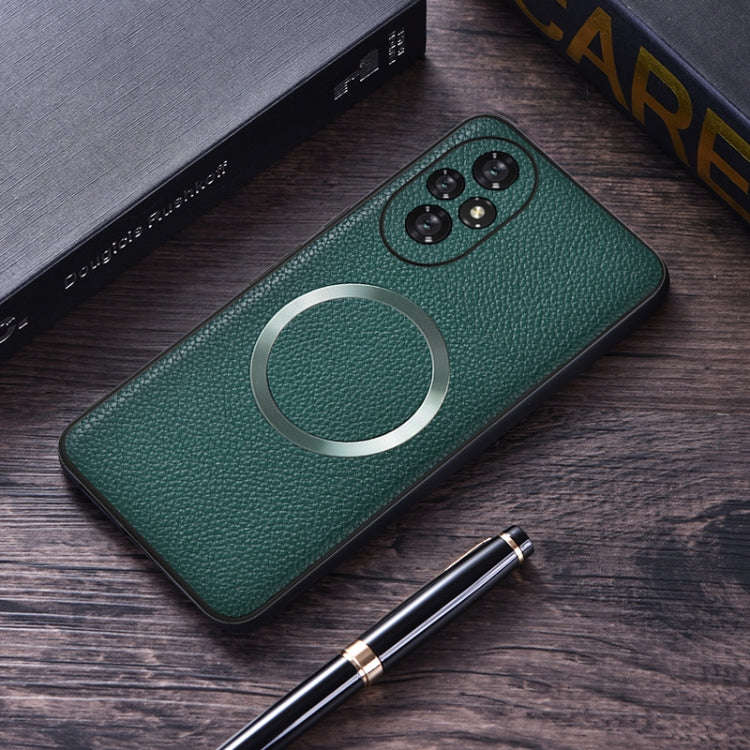 For Honor 200 CD Magsafe Magnetic Litchi Texture Phone Case(Green)