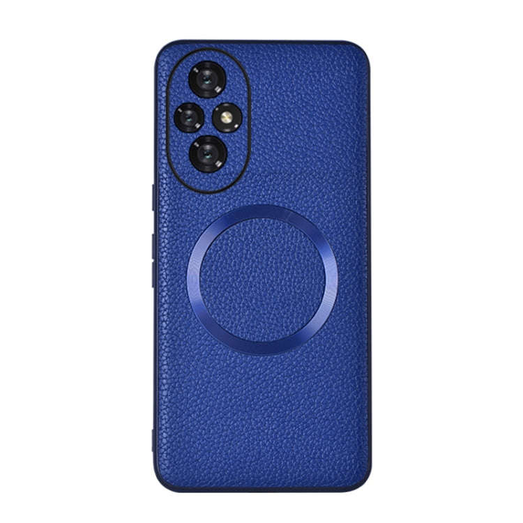 For Honor 200 CD Magsafe Magnetic Litchi Texture Phone Case(Blue)