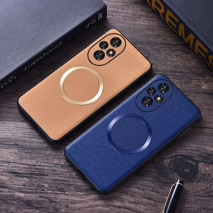 For Honor 200 CD Magsafe Magnetic Litchi Texture Phone Case(Blue)