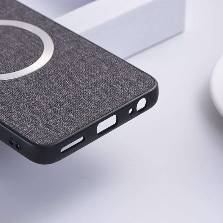 For Motorola Moto G 5G 2024 CD Magsafe Magnetic Cloth Texture Phone Case(Black)