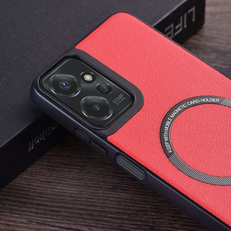 For Motorola Moto G 5G 2024 PU MagSafe Magnetic Phone Case(Red)