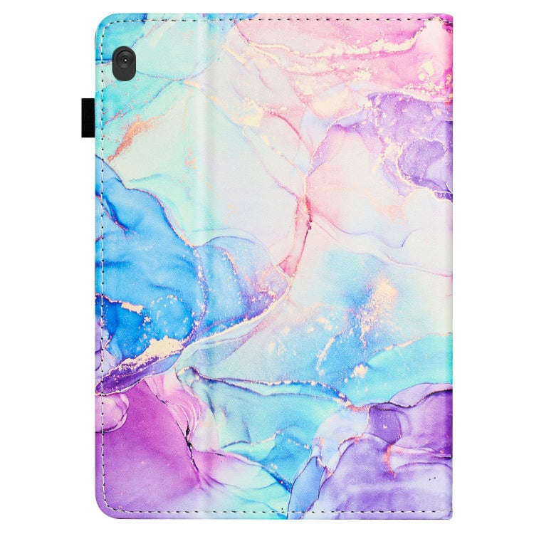 For Lenovo Tab M10 X605 / X505 Marble Litchi Leather Smart Tablet Case(Purple Blue)