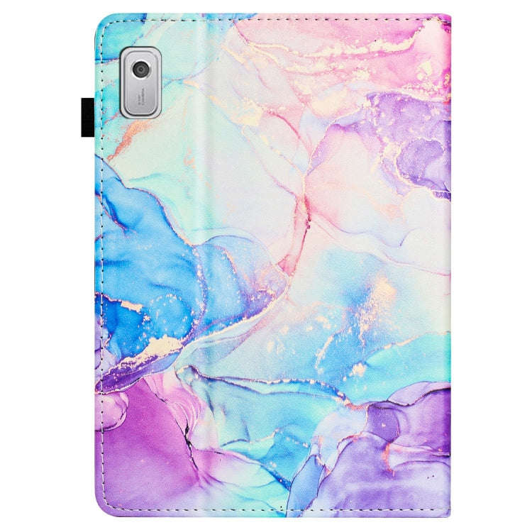 For Lenovo Tab P11 2nd / TB-350 Marble Litchi Leather Smart Tablet Case(Purple Blue)