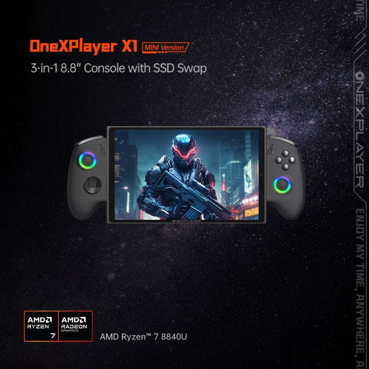 ONE-NETBOOK OneXPlayer X1 mini 8.8 inch Handheld Game Console, 16GB+1TB, Windows 11 AMD Ryzen 7 8...