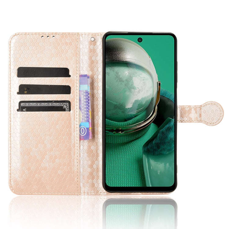 For HMD Pulse Pro / Pulse / Pulse+ Honeycomb Dot Texture Leather Phone Case(Gold)