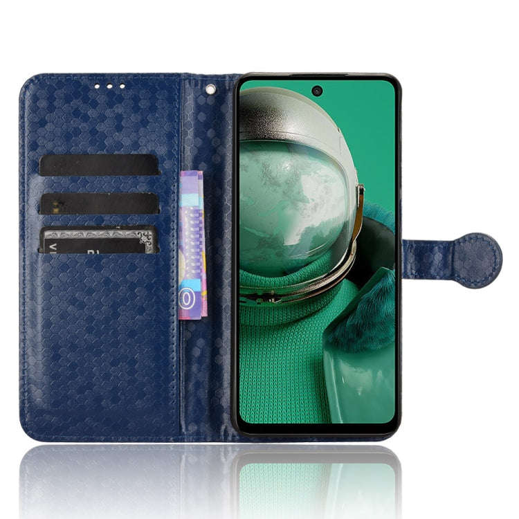 For HMD Pulse Pro / Pulse / Pulse+ Honeycomb Dot Texture Leather Phone Case(Blue)