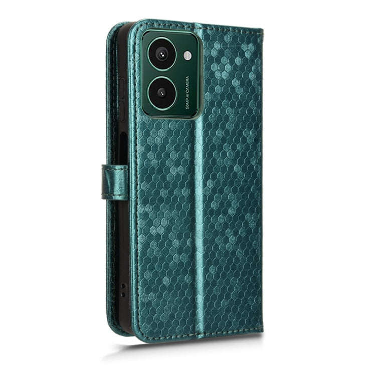 For HMD Pulse Pro / Pulse / Pulse+ Honeycomb Dot Texture Leather Phone Case(Green)