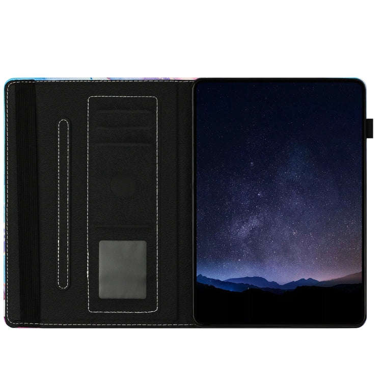 For Amazon Fire HD10 2023 / HD10 Plus Marble Litchi Leather Smart Tablet Case(Pink)
