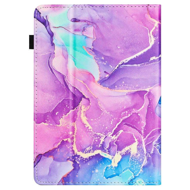 For Amazon Kindle Paperwhite 5 2021 Marble Litchi Leather Smart Tablet Case(Purple)