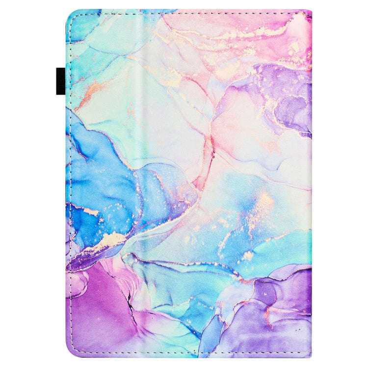 For Amazon Kindle Paperwhite 4 / 3 / 2 Marble Litchi Leather Smart Tablet Case(Purple Blue)