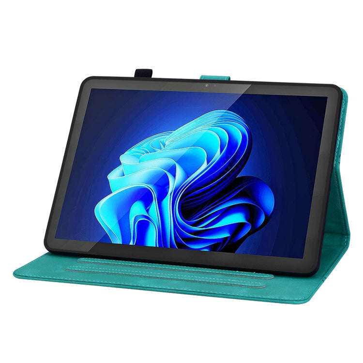 For itel Pad One 10.1 Lily Embossed Leather Tablet Case(Green)