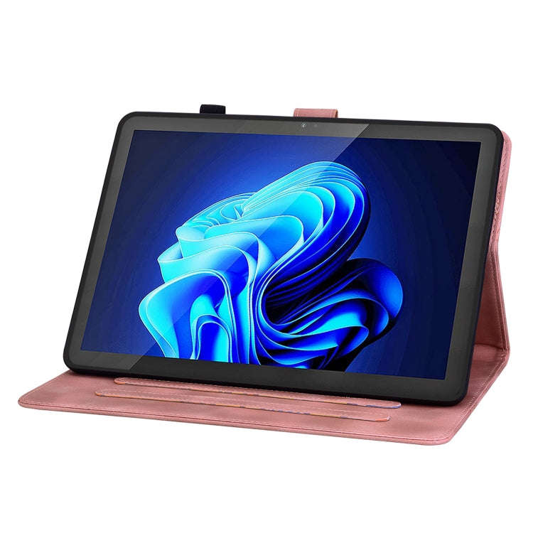 For itel Pad One 10.1 Lily Embossed Leather Tablet Case(Pink)