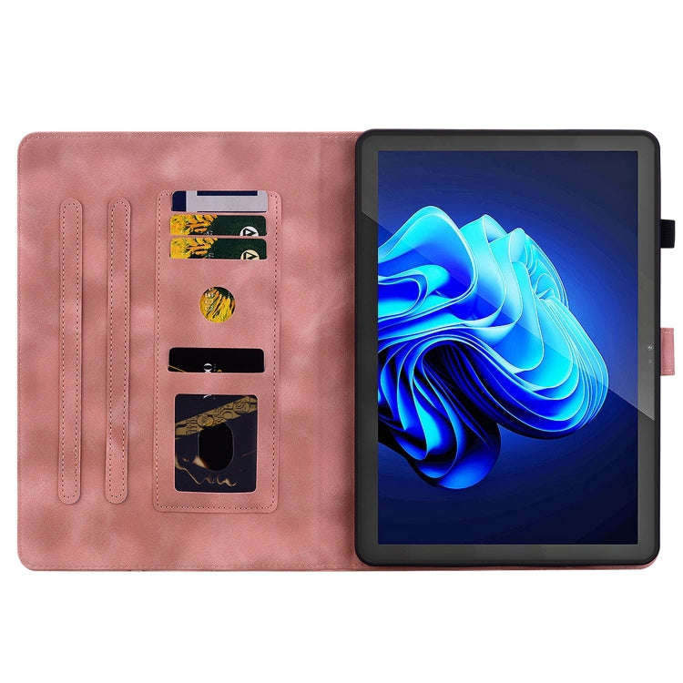 For itel Pad One 10.1 Lily Embossed Leather Tablet Case(Pink)