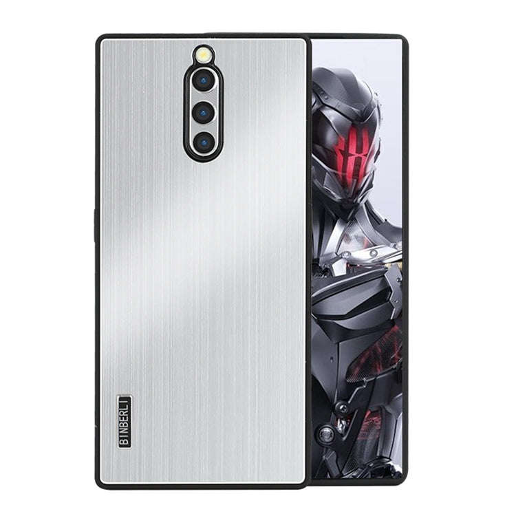 For ZTE nubia Red Magic 8 Pro / 8 Pro+ PC Hybrid Aluminum Alloy Brushed Shockproof Phone Case(Sil...