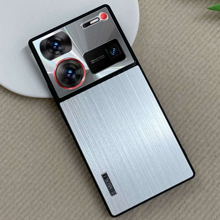 For ZTE nubia Z60 Ultra / Z60 Ultra Leading PC Hybrid Aluminum Alloy Brushed Shockproof Phone Cas...
