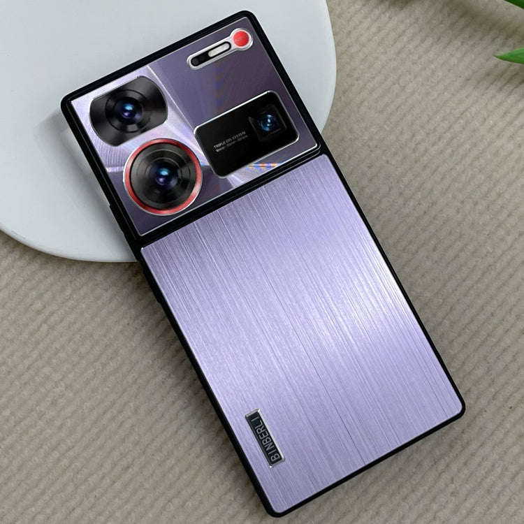 For ZTE nubia Z60 Ultra / Z60 Ultra Leading PC Hybrid Aluminum Alloy Brushed Shockproof Phone Cas...