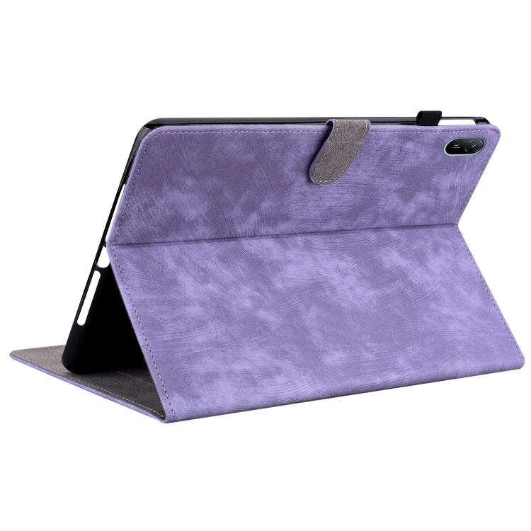 For Huawei MatePad SE 11 2024 Tiger Pattern Flip Leather Tablet Case(Purple)