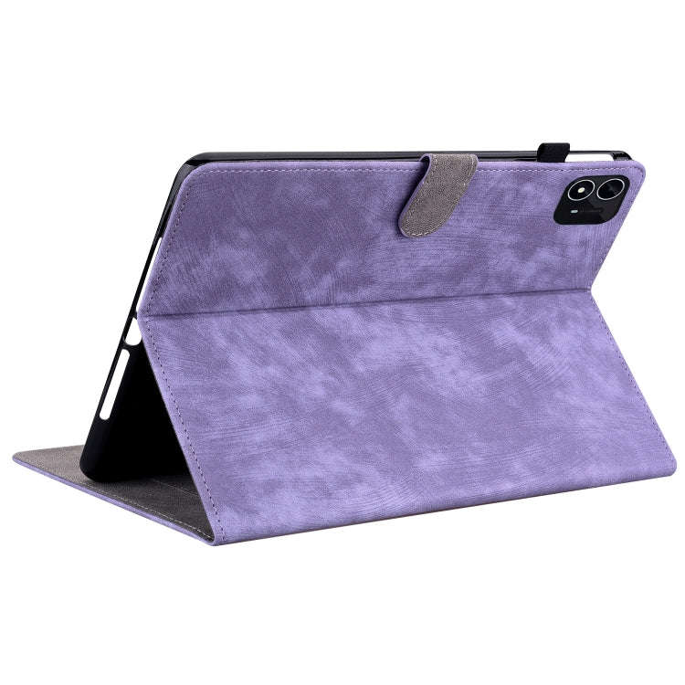 For itel Pad One 10.1 Tiger Pattern Flip Leather Tablet Case(Purple)