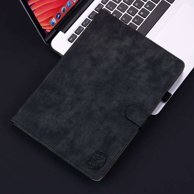 For itel Pad One 10.1 Tiger Pattern Flip Leather Tablet Case(Black)