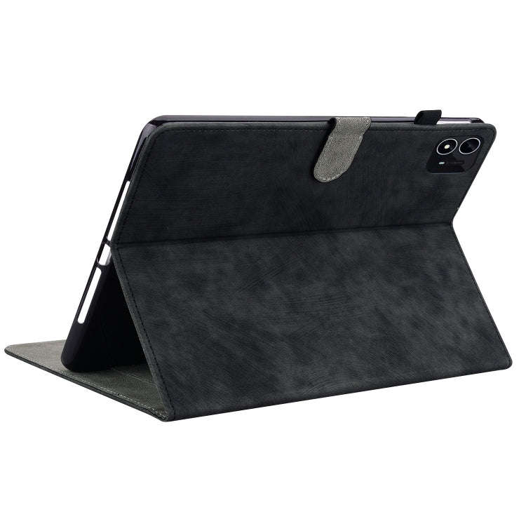 For itel Pad One 10.1 Tiger Pattern Flip Leather Tablet Case(Black)