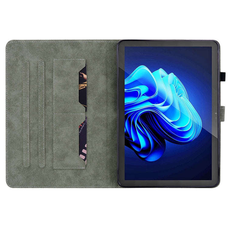 For itel Pad One 10.1 Tiger Pattern Flip Leather Tablet Case(Black)