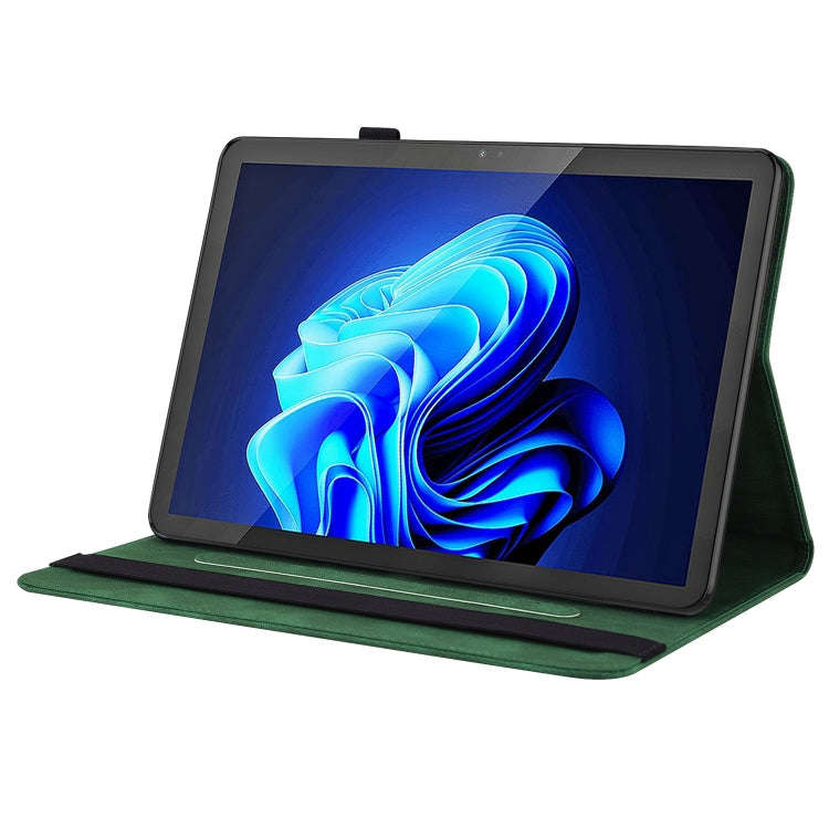 For itel Pad One 10.1 Butterfly Flower Embossed Leather Tablet Case(Green)