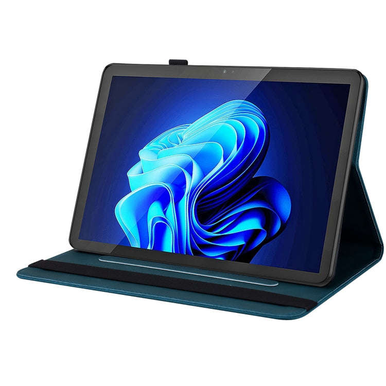 For itel Pad One 10.1 Butterfly Flower Embossed Leather Tablet Case(Blue)
