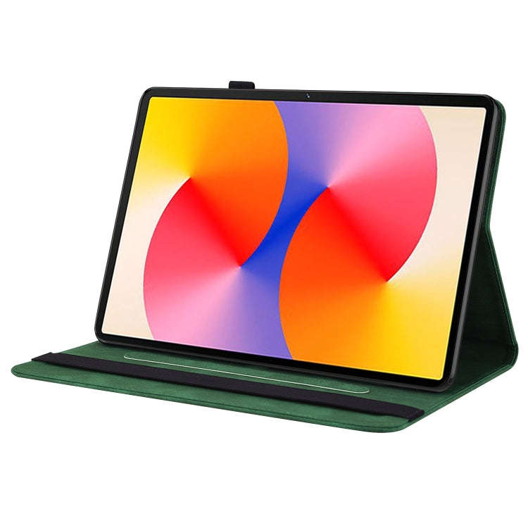 For Huawei MatePad SE 11 2024 Butterfly Flower Embossed Leather Tablet Case(Green)