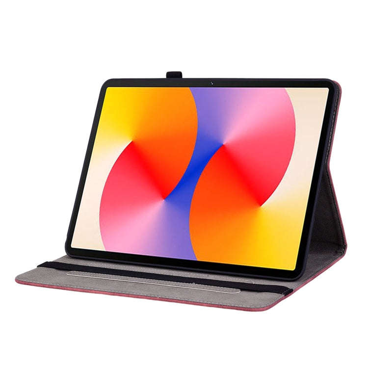 For Huawei MatePad SE 11 2024 Butterfly Rose Embossed Leather Tablet Case(Red)