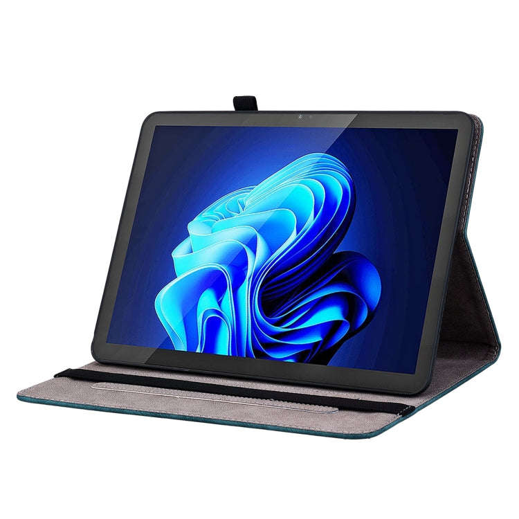 For itel Pad One 10.1 Butterfly Rose Embossed Leather Tablet Case(Dark Blue)