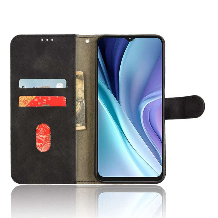 For itel A50 Skin Feel Magnetic Flip Leather Phone Case(Black)
