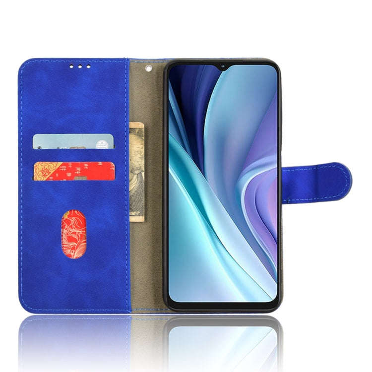 For itel A50 Skin Feel Magnetic Flip Leather Phone Case(Blue)