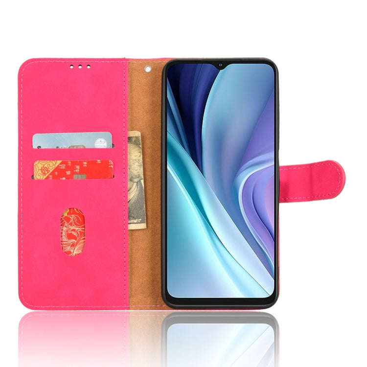 For itel A50 Skin Feel Magnetic Flip Leather Phone Case(Rose Red)